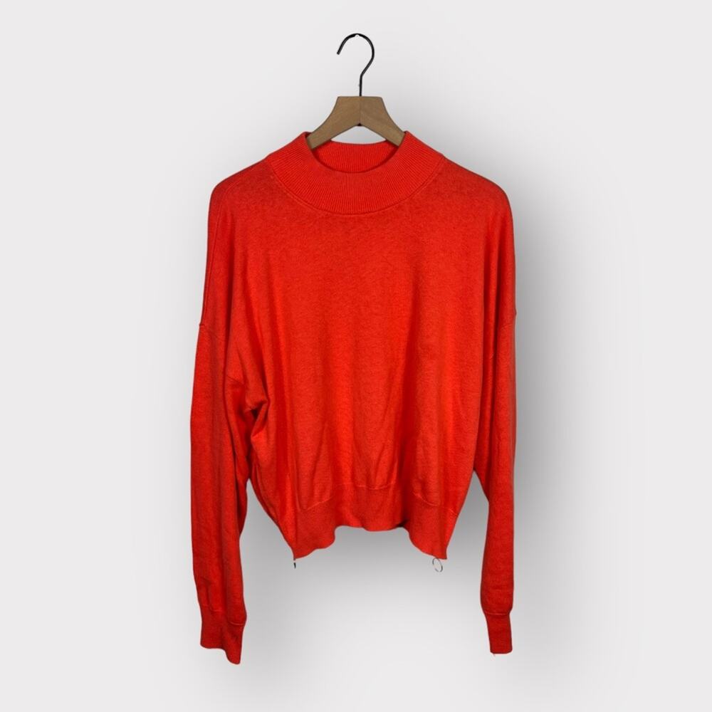& Other Stories Wool Blend Side Zip Mockneck Sweater